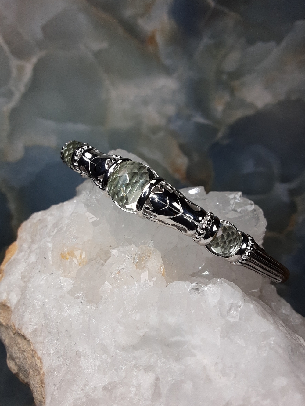 925, Rare Find, Prasiolite Bangle.